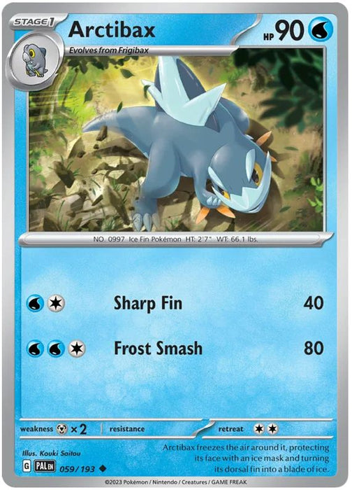 Arctibax 059/193 Uncommon Pokemon Card (SV2 Paldea Evolved)