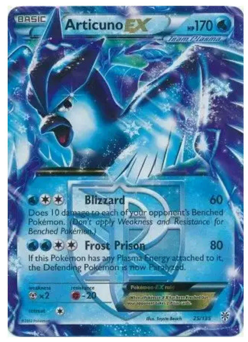 Articuno EX 25/135 Ultra Rare Pokemon Card (Plasma Storm)