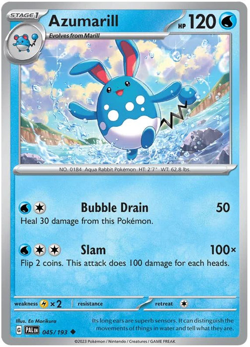 Azumarill 045/193 Uncommon Pokemon Card (SV2 Paldea Evolved)