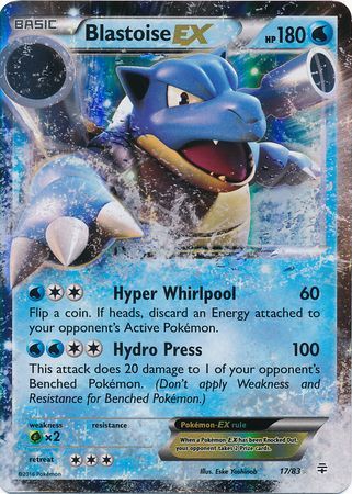 Blastoise EX 17/83 Rare Holo Pokemon Card (Generations)