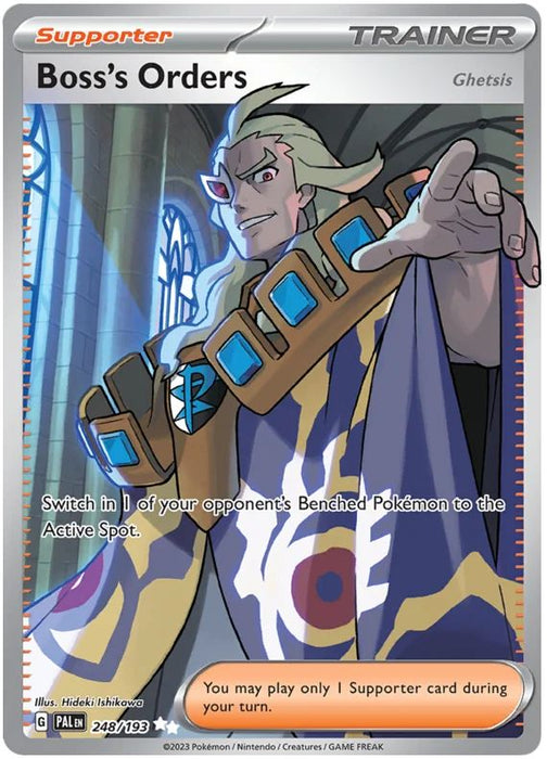 Boss's Orders [Ghetsis] 248/193 Ultra Rare Double Pokemon Card (SV2 Paldea Evolved)