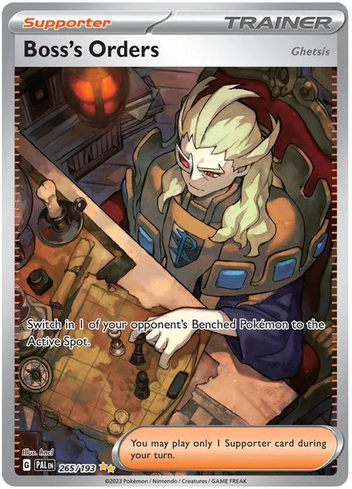 Boss's Orders [Ghetsis] 265/193 Special Illustration Rare Pokemon Card (SV2 Paldea Evolved)