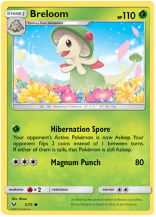 Breloom 5/73 Common Pokemon Card (Shining Legends)