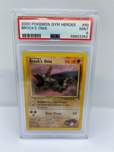 Brock's Onix 69/132 PSA 9 Graded Common Pokemon Card (2000 Pokemon Gym —  Titan Cards Ltd