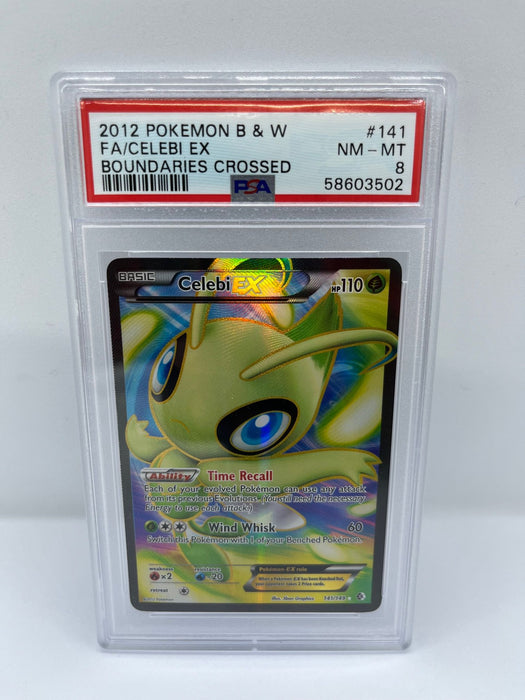 Celebi EX 141/149 PSA 8 Graded Pokemon Card (Boundaries Crossed - 2012 Pokemon B & W)