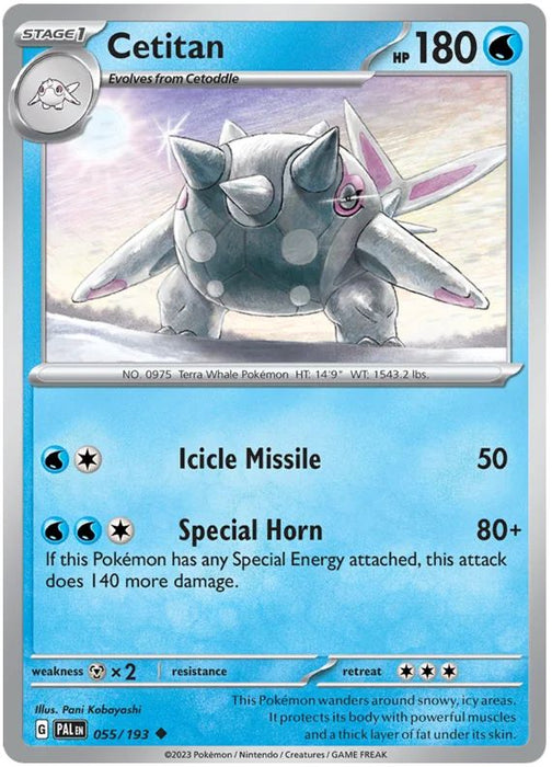 Cetitan 055/193 Uncommon Pokemon Card (SV2 Paldea Evolved)