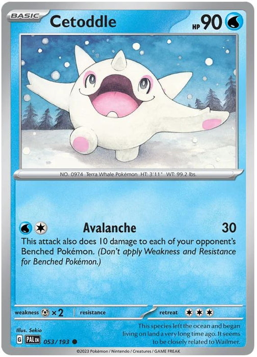 Cetoddle 053/193 Common Pokemon Card (SV2 Paldea Evolved)