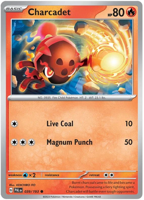 Charcadet 039/193 Common Pokemon Card (SV2 Paldea Evolved)