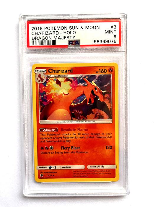 Charizard 3/70 Rare Holo PSA 9 Graded Pokemon Card (Dragon Majesty)