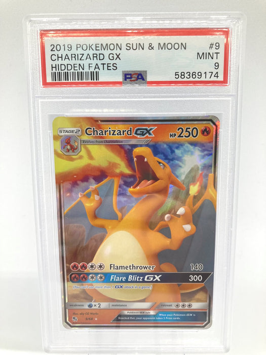 Charizard GX 9/68 PSA 9 Mint Graded Pokemon Card