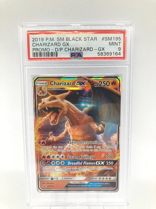 Charizard GX SM195 PSA 9 Mint Graded Pokemon Card