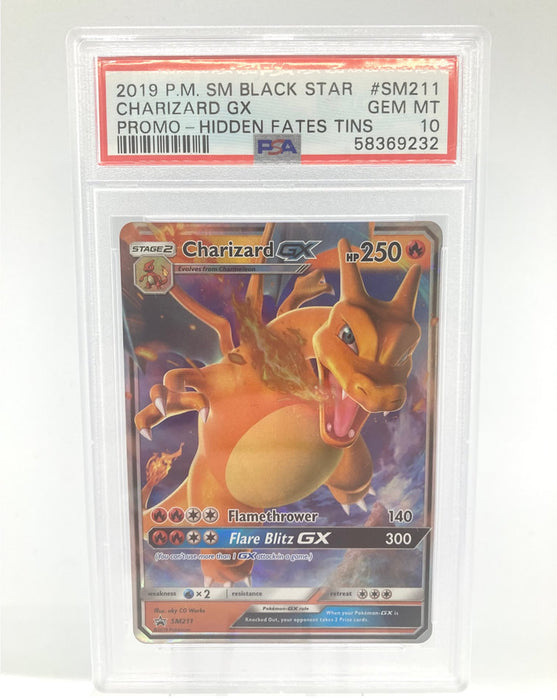 Charizard GX SM211 PSA 10 Gem Mint Graded Pokemon Card