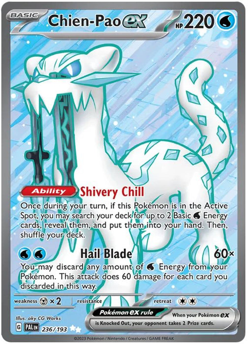 Chien-Pao ex 236/193 Ultra Rare Double Pokemon Card (SV2 Paldea Evolved)