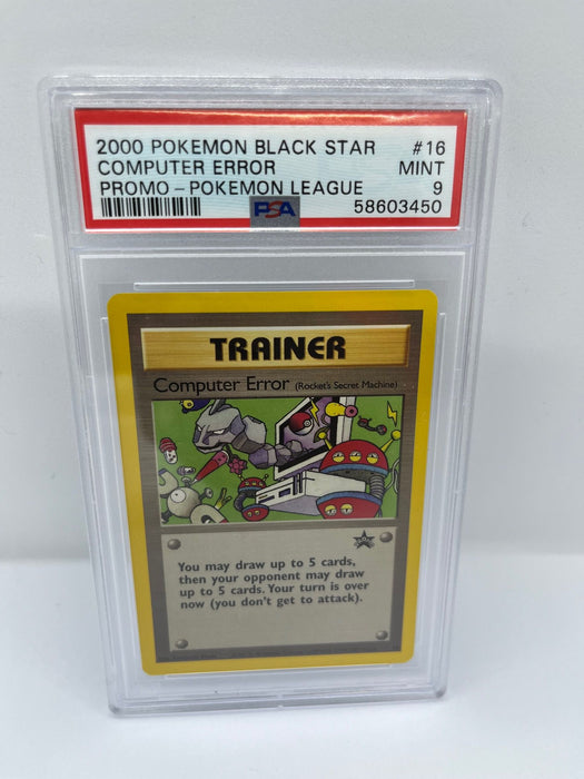 Computer Error 15 PSA 9 Graded Promo Pokemon Card (2000 Pokemon Black Star)