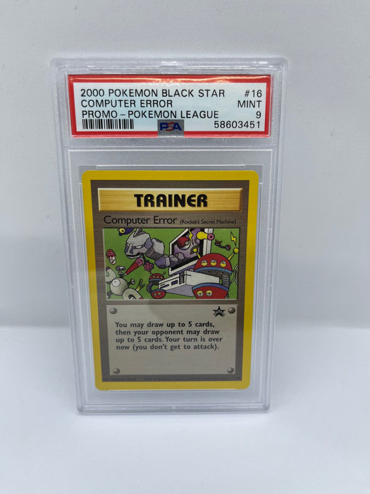 Computer Error 16 PSA 9 Graded Promo Pokemon Card (2000 Pokemon Black Star)