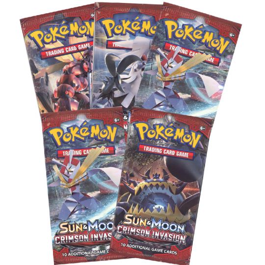 Pokemon Sun & Moon: Crimson Invasion Booster Pack (10 Cards) Titan Cards Ltd Pokemon Sun & Moon: Crimson Invasion Booster Pack (10 Cards) Titan Cards Ltd