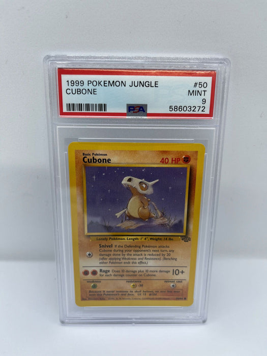 Cubone 50/64 PSA 9 Graded Common Pokemon Card (1999 Pokemon Jungle)