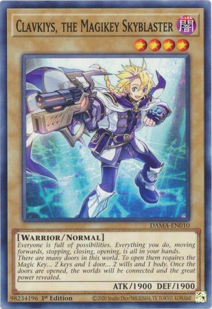 Clavkiys, the Magikey Skyblaster DAMA-EN010 Common Yu-Gi-Oh Card (Dawn of Majesty)