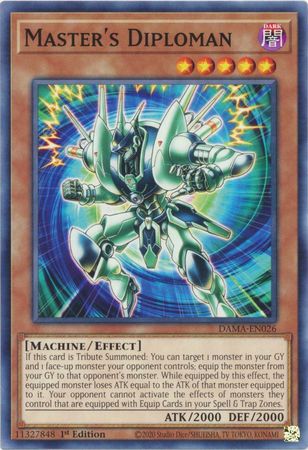 Master's Diploman DAMA-EN026 Common Yu-Gi-Oh Card (Dawn of Majesty)