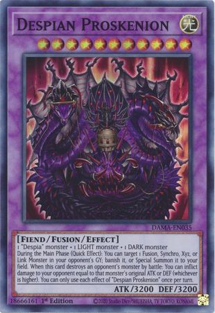 Despian Proskenion DAMA-EN035 Super Rare Yu-Gi-Oh Card (Dawn of Majesty)