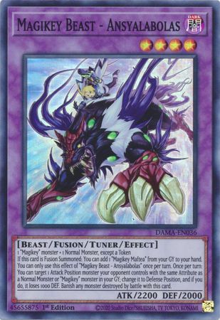 Magikey Beast - Ansyalabolas DAMA-EN036 Super Rare Yu-Gi-Oh Card (Dawn of Majesty)