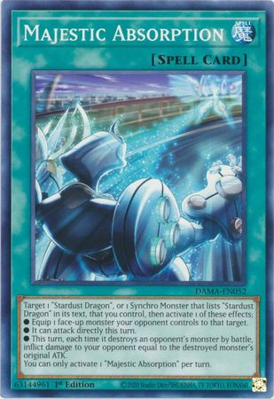 Majestic Absorption DAMA-EN052 Common Yu-Gi-Oh Card (Dawn of Majesty)