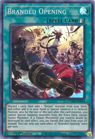 Branded Opening DAMA-EN054 Super Rare Yu-Gi-Oh Card (Dawn of Majesty)