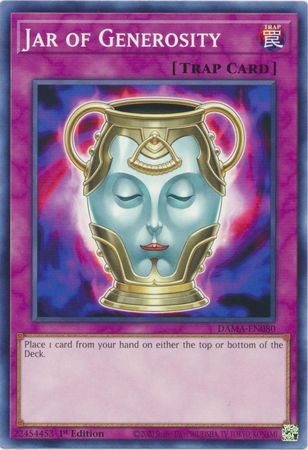 Jar of Generosity DAMA-EN080 Common Yu-Gi-Oh Card (Dawn of Majesty)