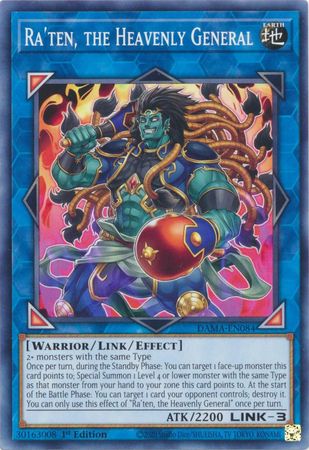 Ra'ten, the Heavenly General DAMA-EN084 Common Yu-Gi-Oh Card (Dawn of Majesty)