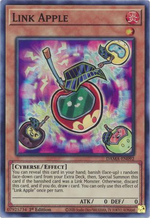 Link Apple DAMA-EN092 Super Rare Yu-Gi-Oh Card (Dawn of Majesty)