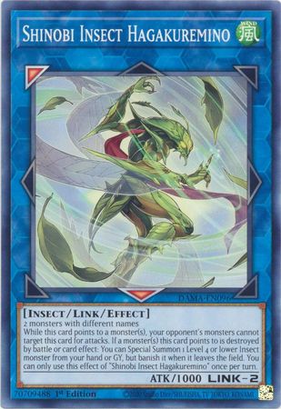 Shinobi Insect Hagakuremino DAMA-EN096 Common Yu-Gi-Oh Card (Dawn of Majesty)