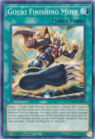 Gouki Finishing Move DAMA-EN099 Common Yu-Gi-Oh Card (Dawn of Majesty)