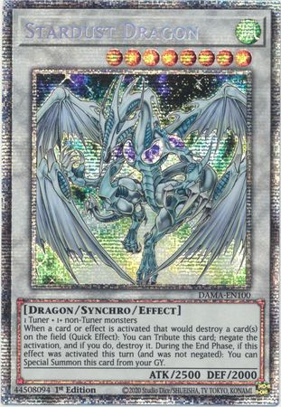 Stardust Dragon DAMA-EN100 Starlight Rare Yu-Gi-Oh Card (Dawn of Majesty)