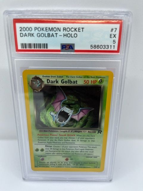 Dark Golbat 7/82 PSA 5 Graded Rare Pokemon Card (2000 Pokemon Rocket) Dark Golbat 7/82 PSA 5 Graded Rare Pokemon Card (2000 Pokemon Rocket)