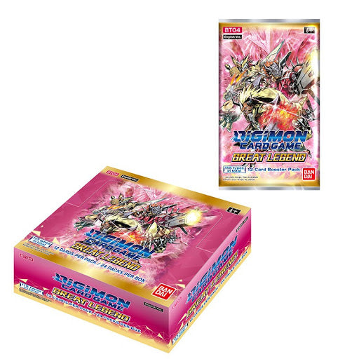Digimon Card Game: Booster Box (24 Packs) - Great Legend BT04