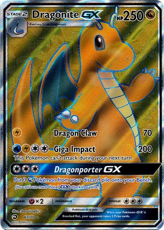 Dragonite GX 67/70 Full Art Pokemon Card (Dragon Majesty)