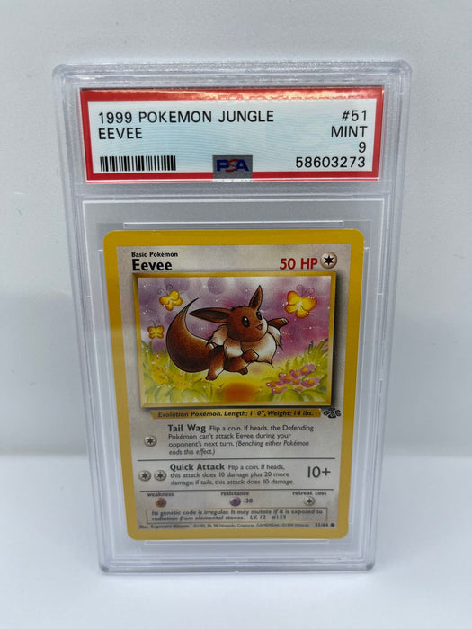 Eevee 51/64 PSA 9 Graded Common Pokemon Card (1999 Pokemon Jungle)