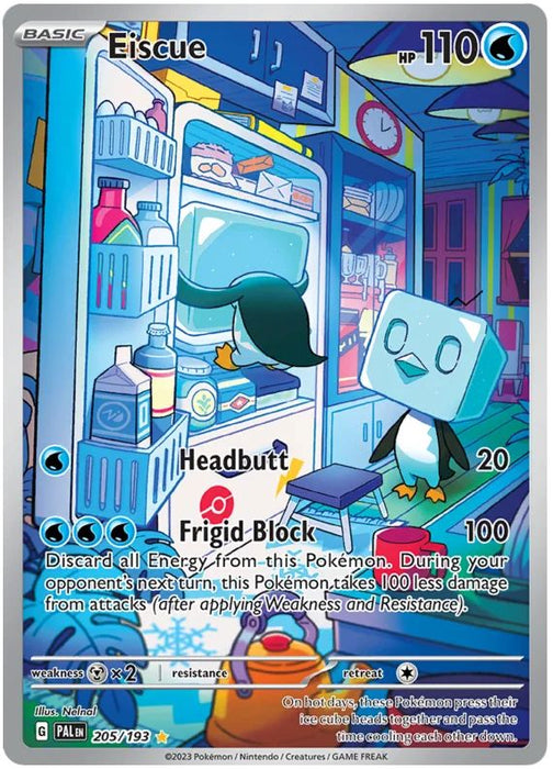 Eiscue 205/193 Illustration Rare Pokemon Card (SV2 Paldea Evolved)