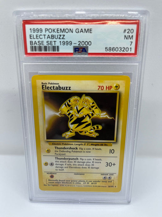 Electabuzz 20/102 PSA 7 Graded Rare Pokemon Card (1999 Pokemon Game)