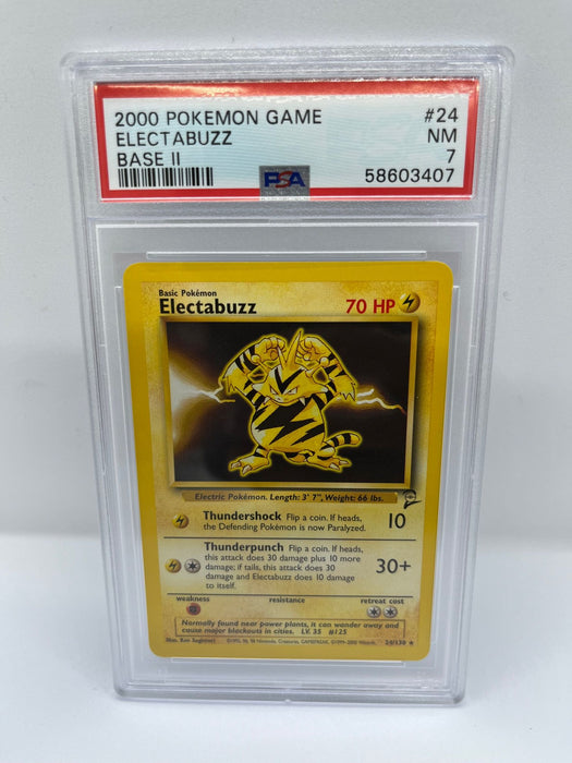 Electabuzz 24/130 PSA 7 Graded Rare Pokemon Card (2000 Pokemon Game)