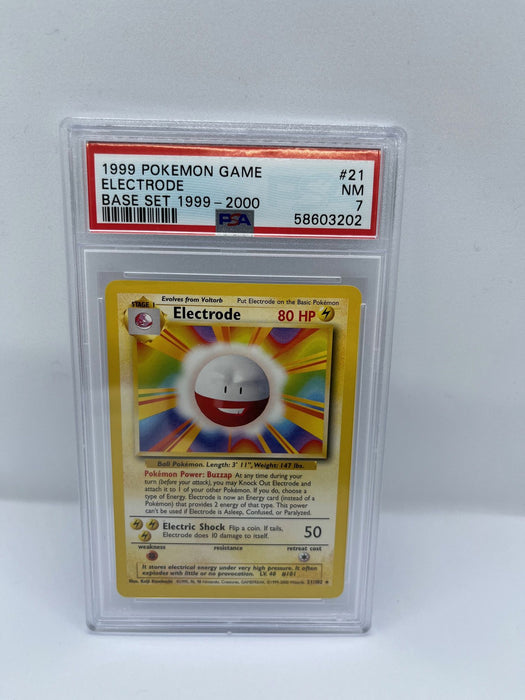 Electrode 21/102 PSA 7 Graded Rare Pokemon Card (1999 Pokemon Game)