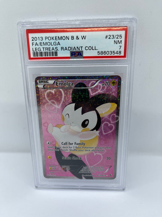 Emolga RC23/RC25 PSA 7 Graded Rare Pokemon Card (2013 Pokemon B & W)