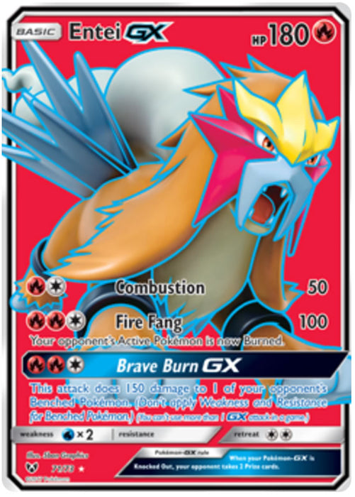 Entei 71/73 Rare Ultra Pokemon Card (Shining Legends) Titan Cards Ltd Entei 71/73 Rare Ultra Pokemon Card (Shining Legends) Titan Cards Ltd
