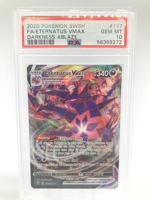 Eternatus VMAX 117/189 PSA 10 Gem Mint Graded Pokemon Card