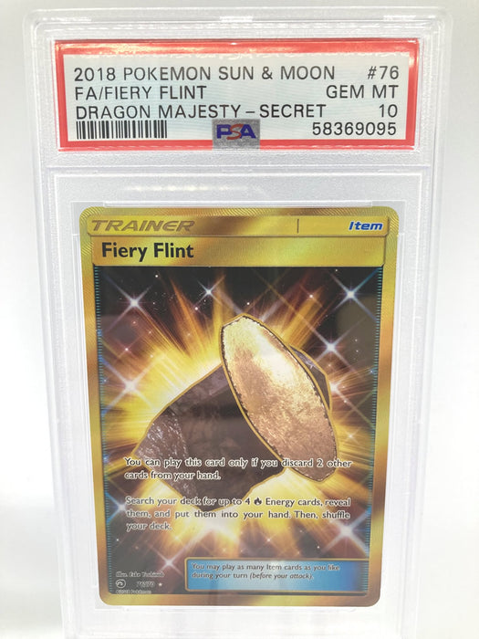 Fiery Flint 76/70 PSA 10 Gem Mint Graded Pokemon Card