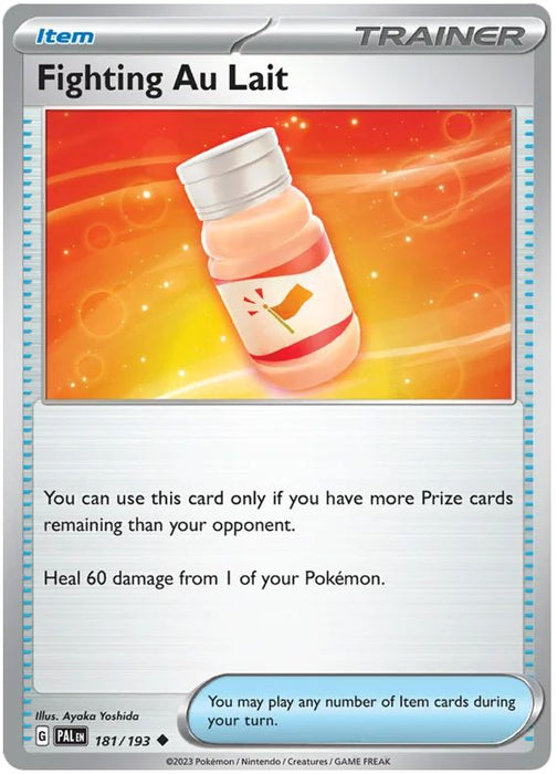 Fighting Au Lait 181/193 Uncommon Reverse Holo Pokemon Card (SV2 Paldea Evolved)