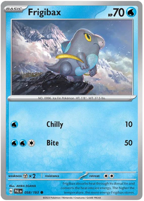 Frigibax 058/193 Common Pokemon Card (SV2 Paldea Evolved)