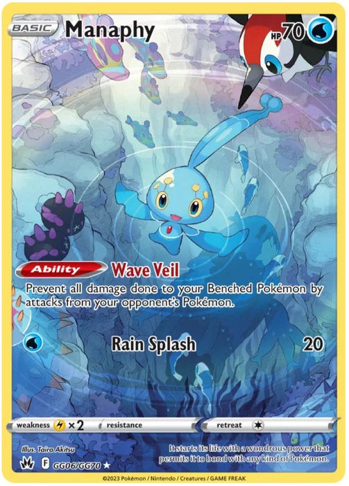 Manaphy GG06/GG70 GGH Pokemon Card (SWSH Crown Zenith GG)