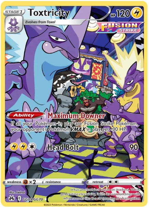 Toxtricity GG09/GG70 GGH Pokemon Card (SWSH Crown Zenith GG)