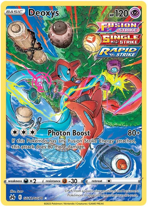 Deoxys GG12/GG70 GGH Pokemon Card (SWSH Crown Zenith GG)